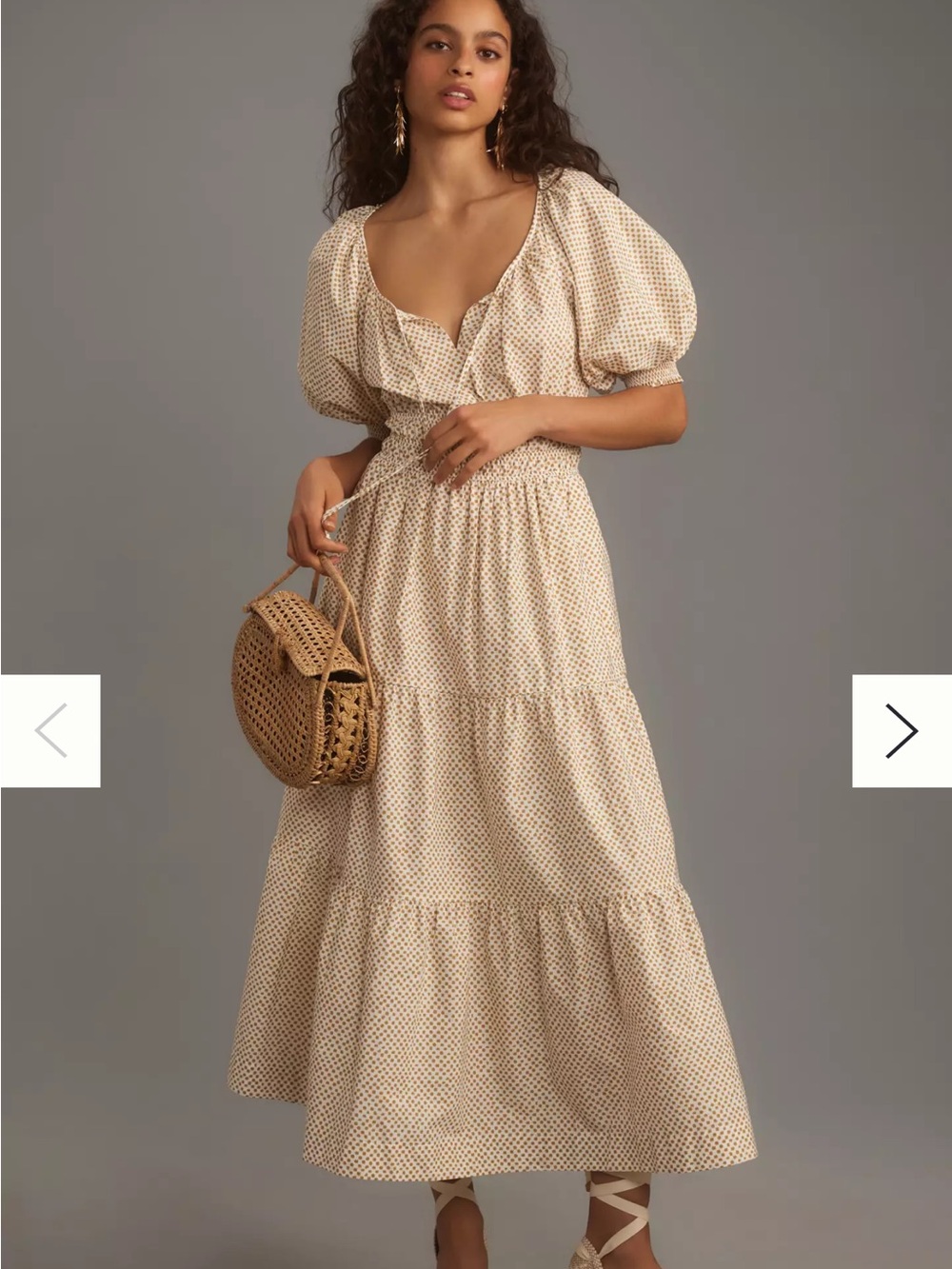 Anthropologie The Somerset Maxi Dress: Puff-Sleeve Edition Size Medium